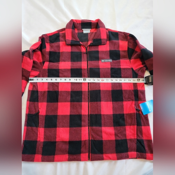 Mens Columbia Steens Mountain Printed Full-Zip Fleece Jacket Bufflo Plaid Print - Picture 4 of 8